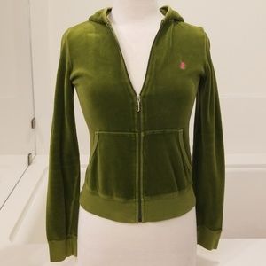 Juicy Couture velour hooded sweater size Medium